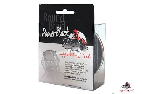 Hell-Cat Splétaná šňůra Round Braid Power Black 200m