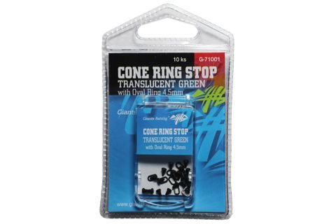Giants Fishing Slídová zarážka s kroužkem Cone Ring Stop Translucent Green with Oval Ring 4,5mm
