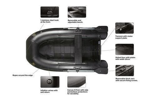 Carp Spirit Člun Black Boat One 180