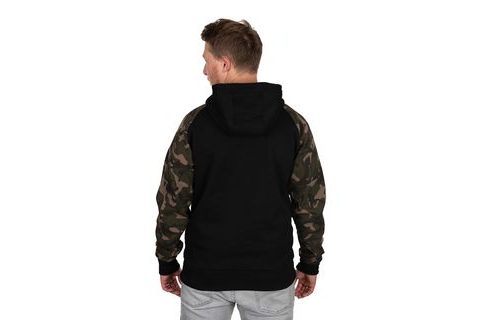 Fox Mikina Black / Camo Raglan Hoodie