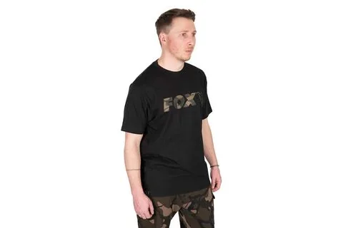 Fox Tričko Black / Camo Logo T-Shirt