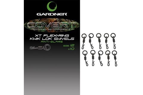 Gardner Obratlíky Covert XT Flexi-Ring Kwik Lok Swivels vel. 12