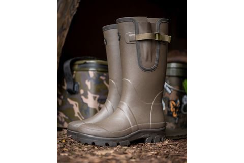 Fox Holínky Neoprene lined Camo/Khaki Rubber Boot