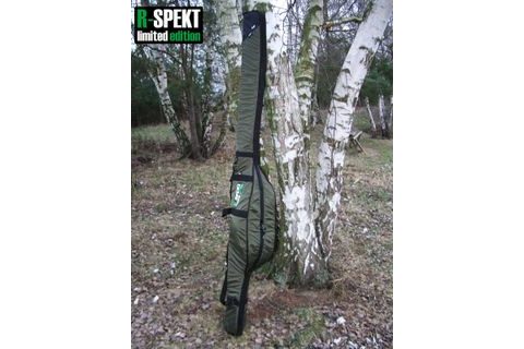 R-Spekt Pouzdro na 2 pruty polstrované khaki Double LUX s kapsou 11´
