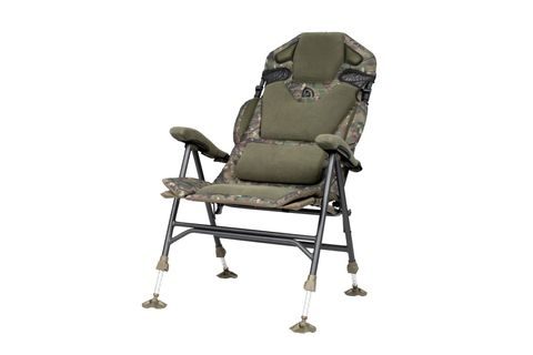 Trakker Křeslo komfortní s područkami Levelite Camo Longback Recliner