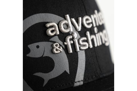 Adventer & fishing Kšiltovka Black s rovným kšiltem