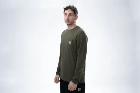 Nash Triko Make It Happen Carp Logo Long Sleeve T Shirt Green