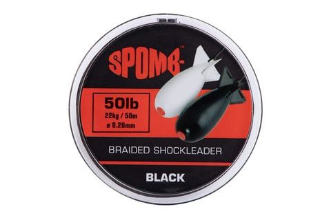 Spomb Šoková šňůra Braided Shockleader Black 0,26mm 22kg/50lb 50m