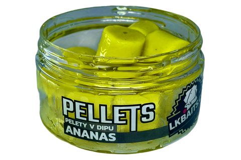 LK Baits Pelety v dipu Ananas 60g