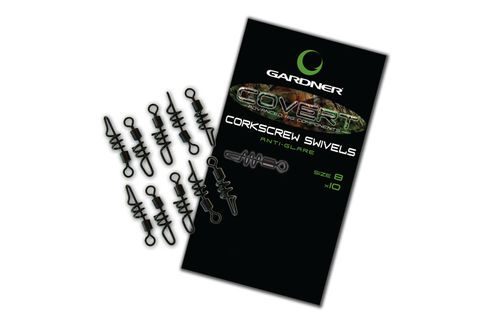 Gardner Obratlíky Covert Corkscrew Swivels, vel. 8 10ks