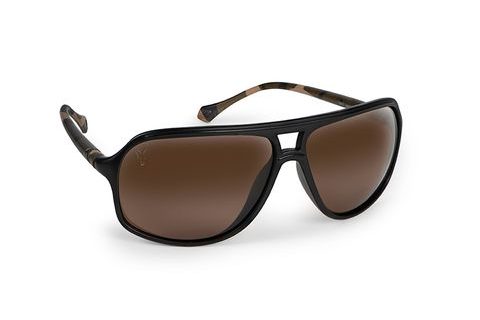 Fox Polarizační Brýle Aviator Black & Camo hnědé čočky