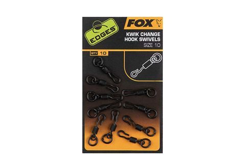 Fox Obratlík Edges Kwik Change Hook Swivels 10ks