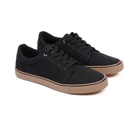 Fox Boty Black Canvas Shoe