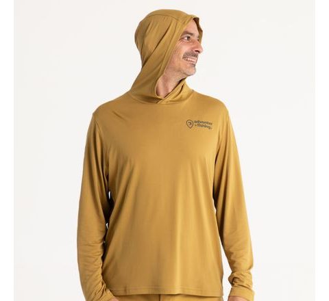 Adventer & fishing Funkční hoodie UV tričko Sand