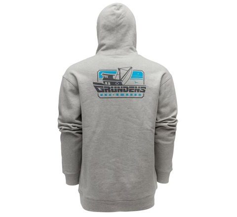 Grundéns Mikina Displacement DWR Hoodie Commercial Boat Athletic Heather