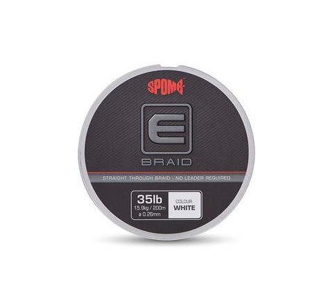 Spomb Spodová pletená šňůra E Braid 0,26mm 35lb 200m White