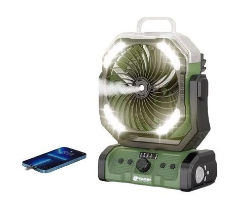 Holdcarp Větrák Rechargeable DoubleMotor WaterSpray Fan