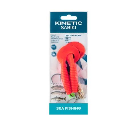 Kinetic Návazec Sabiki Twister XL vel.8/0 Red/Black/Gold