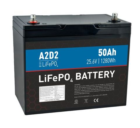 A2D2 Baterie LiFePO4 25,6V 50Ah M8