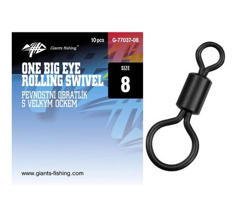Giants Fishing Pevnostní obratlík s velkým očkem One Big Eye Rolling Swivel 10ks