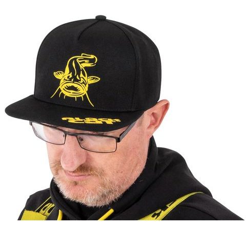 Black Cat Kšiltovka Black Flat Peak Cap