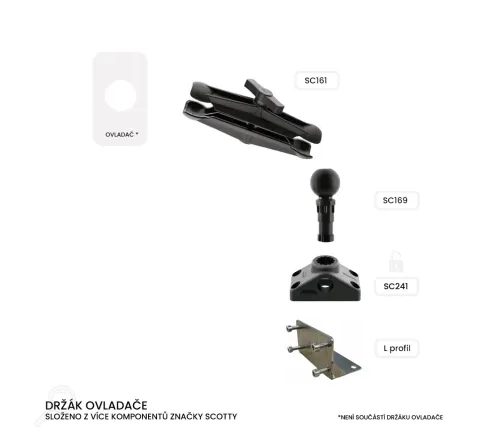 Scotty Držák ovladače na motor