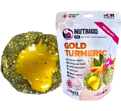 LK Baits Pet Doplněk stravy Nutrigo Dog Supplement Gold Turmeric