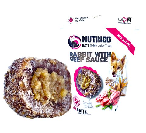 LK Baits Pet Pamlsek Nutrigo Dog Králík s hovězí omáčkou