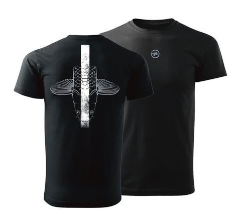 Giants fishing Tričko pánské černé Šupináč hlava