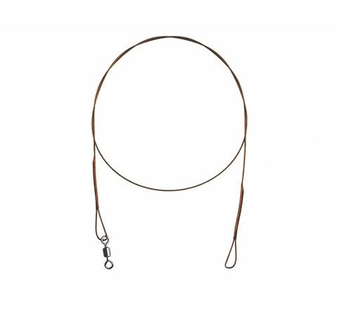 Delphin Ocelové lanko Bomb! s obratlíkem a smyčkou 49 vláken