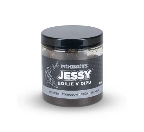 Mikbaits Boilie v dipu Jessy jeseter 20mm 250ml