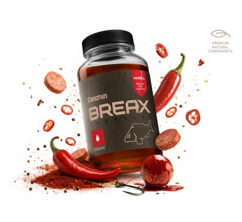 Delphin Booster BreaX/HotHELL Robin Red-Chilli-Fr.Klobása 250ml