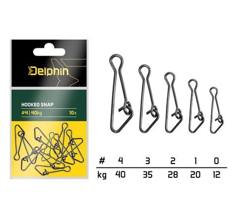 Delphin Karabínka Hooked snap 10ks