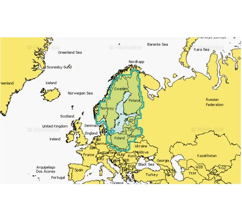 Navionics+ Mapy Baltského mora