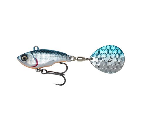 Savage Gear Tail Spinner Fat Tail Spin Sinking Blue Silver