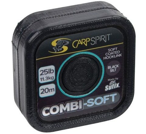 Carp Spirit Šňůra Combi Soft Coated Braid Black Silt 20m