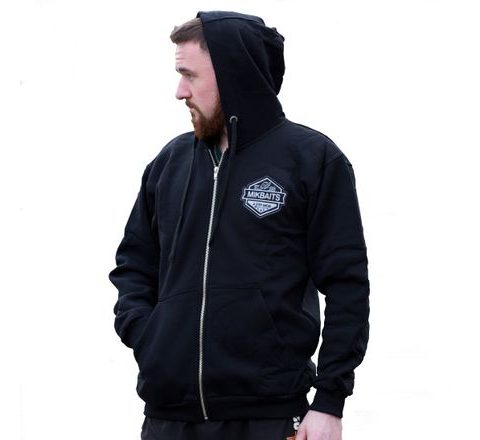 Mikbaits Mikina Fans Team čierna s kapucňou