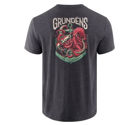 Grundéns Triko Octo-Trout SS T-Shirt Heather Charcoal