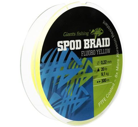 Giants Fishing Pletená šnúra Spods Braid Fluoro Yellow 300m