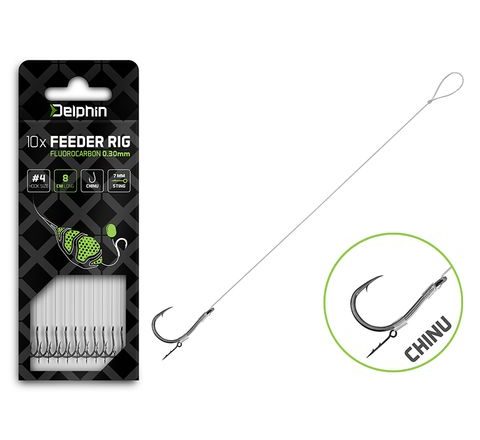 Delphin Feederový návazec Fluoro Sting - Chinu 10ks