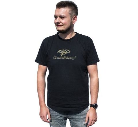 Giants Fishing Tričko pánske čierne Camo Logo