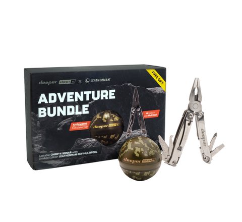 Deeper Adventure Bundle Nahazovací Sonar Deeper CHIRP+ 4 + Multifunkční kleště Leatherman Rev