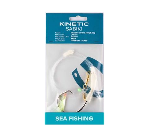 Kinetic Návazec Sabiki Halibut Circle Hook vel.10/0 Glow