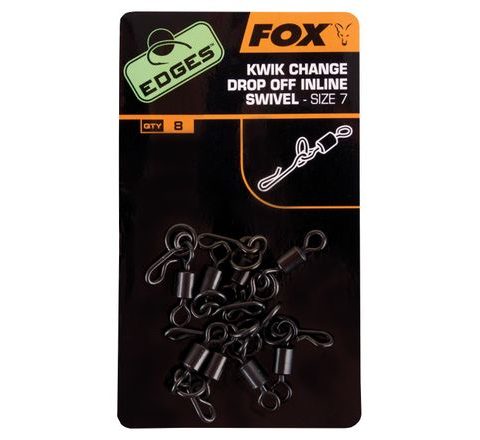 Fox Obratlíky s kroužkem a rychloklipem Edges Kwik Change Inline Swivel vel. 7 8ks