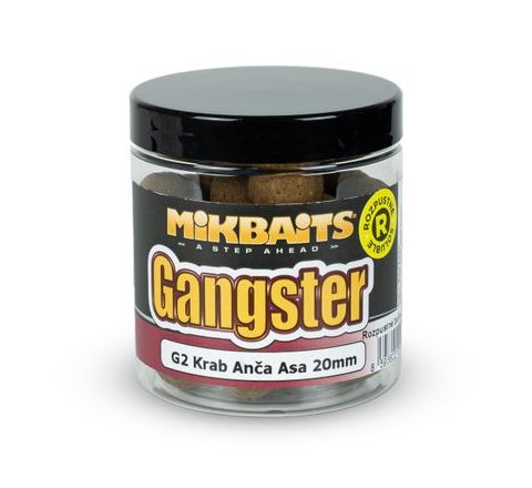Mikbaits Rozpustné Boilies Gangster G2 Krab Ančovička Asa 250ml