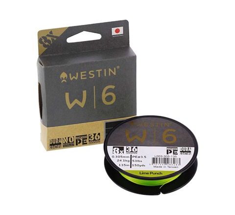 Westin Šňůra W6 8 Braid Lime Punch 135m