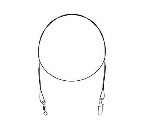 Delphin Titánové lanko 1x7 Bomb! s obratlíkom a karabínkou 2ks