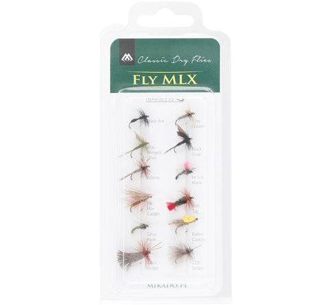 Mikado Sada suchých mušek Dry Flies Barbless 12ks