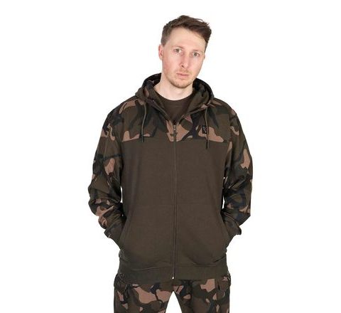 Fox Mikina LW Khaki / Camo Split Zip Hoody