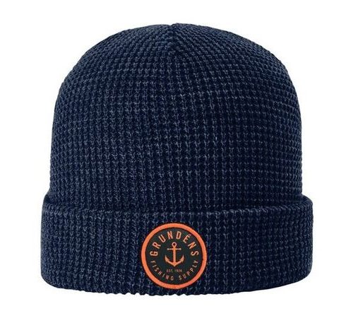 Grundéns Anchor Waffle Beanie Navy O/S